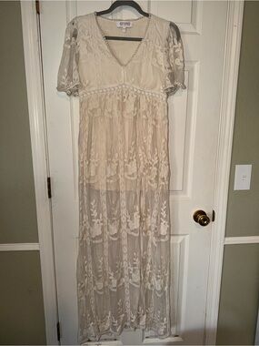 shyanne women's off-shoulder tiered lace dress Effortlessly romantic. Tap to shop the Shyanne Off-Shoulder Tiered Lace Dress